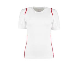 Gamegear Ladies Cooltex Short Sleeved T-Shirt / Ladies Sportswear (White/Red) - BC428