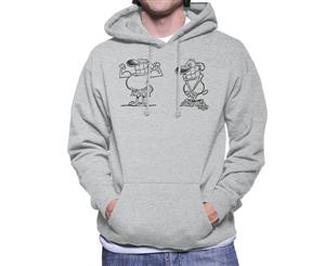 Grimmy Macho Dog Men's Hooded Sweatshirt - Heather Grey