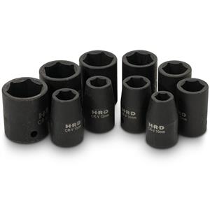 HRD 10pc 1/2inch Drive Impact Socket Set HRD1210MIS