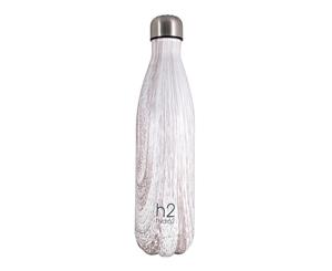 Hydro2 Double Wall Stainless Steel Water Bottle 750ml White Timber