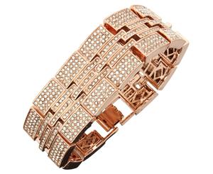 Iced Out Bling Hip Hop Diamond Bracelet - MILLIONAIRE rose - Rose Gold