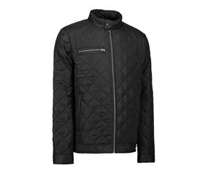 Id Mens Quilted Full Zip Jacket (Black) - ID420