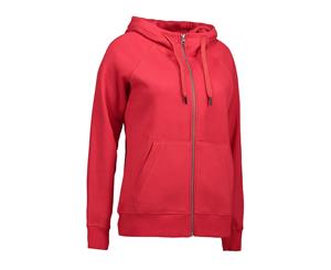 Id Womens/Ladies Core Full Zip Hoodie (Red) - ID469