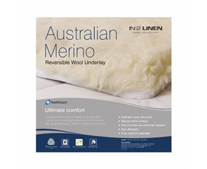 In2Linen Australian Merino Wool Reversible Underlay - Summer / Winter FROM