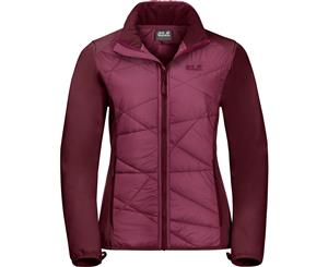 Jack Wolfskin Womens/Ladies Grassland Hybrid Softshell Jacket Coat - Garnet Red