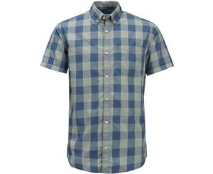 Jack & Jones Men's Boise Slim Fit Short Sleeve Checked Shirt Green