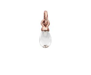 Kirstin Ash Clear Rock Gemstone Charm w/ 18K Rose Gold Vermeil