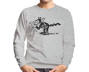 Krazy Kat Crying Men's Sweatshirt - Heather Grey