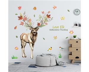 Love Elk Wall Stickers Decoration (Size 120cm x 105cm)