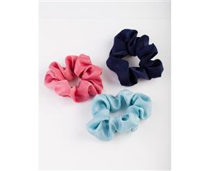 Lovisa Blue and Pink Satin Scrunchie 3 Pack