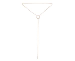 Lovisa Rose Gold Circle Cup Chain Y Neck Choker