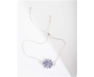 Lovisa Swarovski Lavender Flower Toggle Bracelet