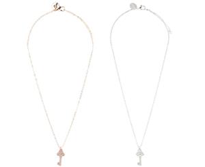 Lovisa Tear and Share Rose Gold Silver Lock and Key Necklace Pack