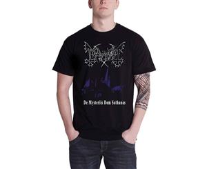 Mayhem Mens T Shirt De Mysteriis Dom Sathanas Dark Night Church Official - Black