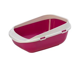 Moderna Mega Step Cat Litter Tray Open Cat Toilet Hot Pink