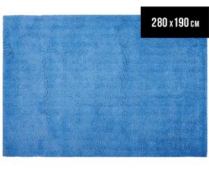 Monroe Shag 280x190cm Super Soft Microfibre Rug - Blue