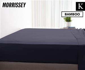 Morrissey Bamboo Luxe Cotton King Bed Fitted Sheet - Charcoal