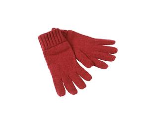 Myrtle Beach Adults Unisex Basic Melange Gloves (Dark Red) - FU294