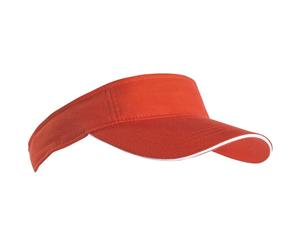 Myrtle Beach Adults Unisex Sandwich Sunvisor (Orange/White) - FU269