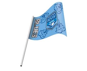 NRL State of Origin NSW Queensland Small KIDS Flag & Pole Polyester