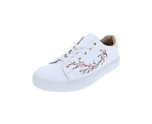 Nanette Nanette Lepore Womens Winona Embroidered Faux Leather Fashion Sneakers