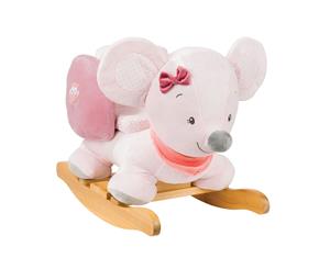 Nattou Pink Valentine The Mouse Plush Timber Rocking Rocker Chair Toy Ride On For Toddler Kid Baby