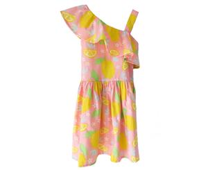 Oobi Girls' Tropics Dress Pink Lemonade