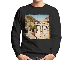 Original Stormtrooper Selfie Great Wall Of China Men's Sweatshirt - Black