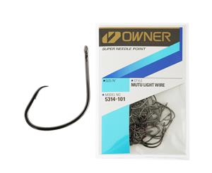 Owner Mutu Light Wire Tournament Circle Hooks Bulk Pack 5/0 Qty 22