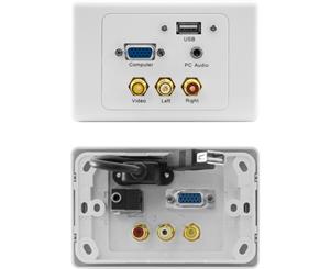 PRO1309 Pro2 VGA Composite AV USB PC Audio Suits Clipsal Wall Plate 1X VGA Female To Female VGA COMPOSITE AV USB PC AUDIO