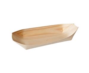 Pack of 50 Oval Boat Bio Wood 115 x 65mm