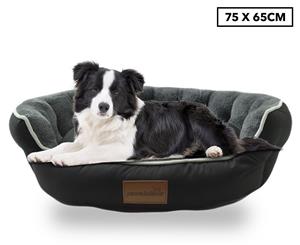 Paws & Claws 75x65cm Winston Tufted Wall Lux Pet Bed - Black