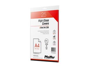 Pfeiffer High Gloss Covers A4 250gsm Red 25-Pack (R)