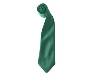 Premier Colours Mens Satin Clip Tie (Pack Of 2) (Emerald) - RW6940