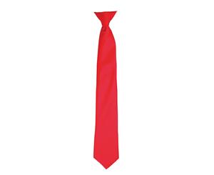 Premier Colours Mens Satin Clip Tie (Strawberry Red) - RW4407