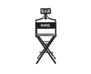 Professional Makeup Chair With Headrest-XOXOXO BLACK