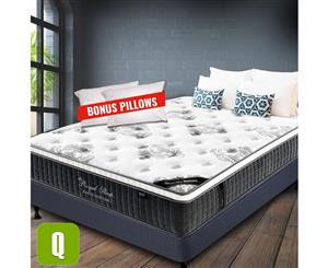 QUEEN Mattress Size Bed Euro Top 9 Zone Pocket Spring 34cm Foam Latex