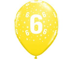 Qualatex 11 Inch Multicoloured Latex Birthday Number Balloons (Age 1-100) (Ivory) - SG8874