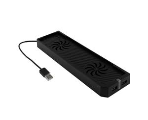 REYTID Dual Cooling Fan/Stand Compatible with Xbox One X including Twin USB Hub Slim Combo - Black