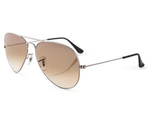 Ray-Ban Aviator Sunglasses - Silver/Brown