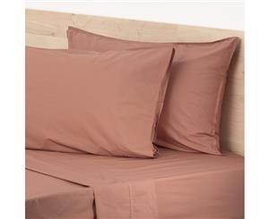 Renee Taylor Lorimer 300TC Stone washed Sheet set - Clay