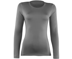 Rhino Womens/Ladies Sports Baselayer Long Sleeve (Heather Grey) - RW2829