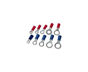 Ring Terminals Red 4Mm Stud 25PK Wire Range 0.5-1Mm Square