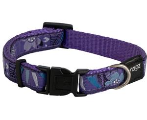 Rogz Jelly Bean Adjustable Collar - Small (8-12 inch) - Purple Forest