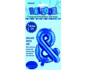 Royal Blue & Alphabet Foil Balloon 35cm