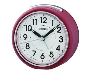 Seiko QHE125R Beep Alarm Clock - Matt Red