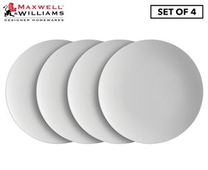 Set of 4 Maxwell & Williams Caviar Coupe Plate 27.5cm White