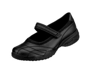 Skechers Kids Girls School Mary Jane Shoes Junior Janes Forefoot Strap - Black