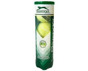 Slazenger Advantage Grasscourt 4-Ball Can Tennis Balls - Green