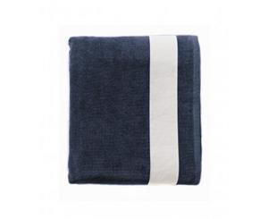 Sols Lagoon Cotton Beach Towel (French Navy/White) - PC2399